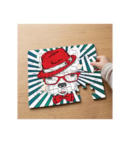 Kırmızı Şapkalı Sevimli Köpek Tasarımlı 24 Parça Ahşap Çocuk Puzzle MPK0272