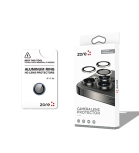 Apple iPhone 17 Air Uyumlu Zore CL-12 Premium Safir Parmak İzi Bırakmayan Anti-Reflective Kamera Lens Koruyucu (Mavi)