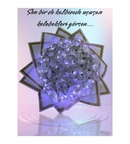 Mor Led Işıklı Kelebek Buketi A Kalite 24 Adet Kelebekli Sevgiliye/ Eşine vb Herkes İçin