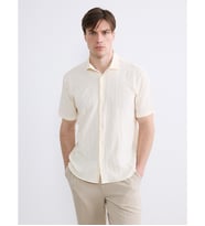 LCW Vision Beyaz Regular Fit Kısa Kollu Erkek Basic Gömlek