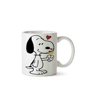 Snoopy Dog Kalp Porselen Kupa Bardak