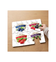 Meyveler - İsimleri Tasarımlı 24 Parça Ahşap Çocuk Puzzle MPK0114