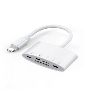 Ally NK-1040+Plus İPhone Lightning To SD/TF Card Usb Kamera Adaptörü-(5775) - tygo4487-8568 (Beyaz)