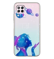 Huawei Uzak Kız Tasarımlı Şeffaf Telefon Kılıfı