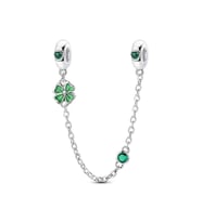 Yeşil Yonca Zincir Sallantılı Charm