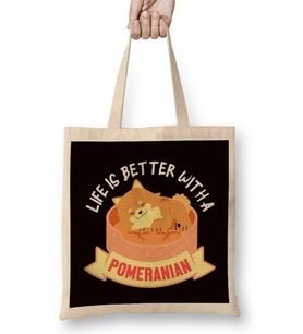 Life Better With Guinea Pig Rodent Pets Cavies Bez Çanta Uzun Saplı