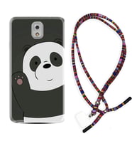Samsung Note 3 4 5 8 9 20 Ultra 10 Lite Kılıf Boyun Asklı Rasta Silikon Hello Panda 1709