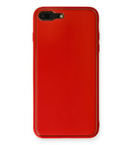 Pilelistore   iPhone 7 Plus Kılıf Coco Deri Silikon Kapak - Kırmızı