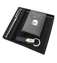 Signator D317 İsme Özel Set - Deri Kartlık + Anahtarlık  + Kalem Seti  İsme Özel Hediyelik Set (Karışık)