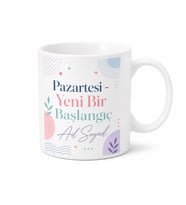 İsimli Haftanın Günleri Temalı Kupa Bardak Seti Özel Tasarım Hediye
