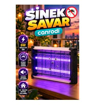 6W UV Işıklı Elektrikli Sinek Savar Sessiz Lamba – Ev Balkon Mutfak Kullanımı