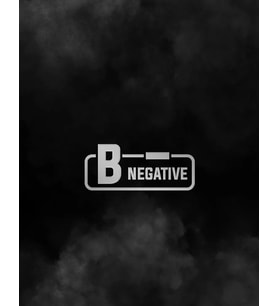 B - Negatif Kan Grubu Araba Motorsiklet Etiket Sticker 14CM Beyaz Renk