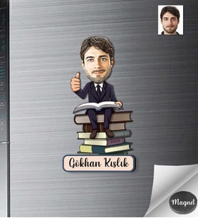 Kişiye Özel Öğretmen Erkek Ahşap Magnet -7