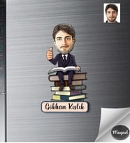 Kişiye Özel Öğretmen Erkek Ahşap Magnet -7