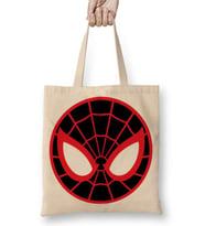 Spider Man Spider Face Bez Çanta Uzun Saplı
