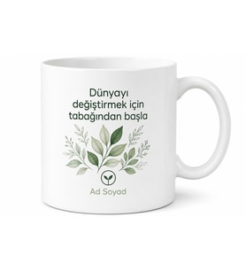Vegan Deri Tercih Edenlere Çevre Dostu Hayvansal Olmayan Seçim Kupa Bardak Hediye