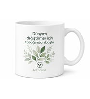 Vegan Deri Tercih Edenlere Çevre Dostu Hayvansal Olmayan Seçim Kupa Bardak Hediye