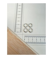 316 L Cerrahi Çelik 1,6mm*8mm Çelik Halka Küpe Gümüş 4 Adet
