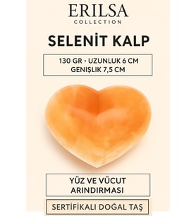 Sertifikalı İri Kalp Model Turuncu Selenit Taşı – Yüz ve Vücut Masaj & Arındırma Taşı (Çok Renkli)
