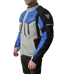 Kopenhag Motosiklet Montu Gri-Mavi Full Koruma Motorcu Montu