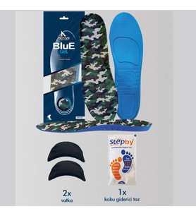 BG184.ML - TacticalStep  Memory Foam Asker Botları için İç Tabanlık, 2x Vatka ve Koku Önleyici Toz (Kamuflaj)