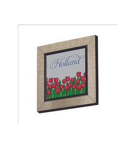Hollanda Lale Görseli Baskılı MDF Magnet 7X7