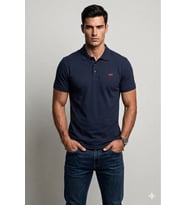 polo yaka saf pamuk kumaş regular fit tişört