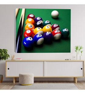 Bilardo Temalı Kanvas Tablo