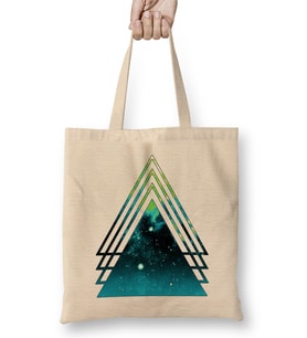 Quoiromantic Quoisexual Layered Galaxy Triangles Bez Çanta Uzun Saplı