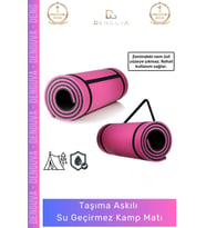 #KampMatı Taşıma Askılı Dayanıklı Konforlu Yoga Çift Taraflı Çadır Uyku Yer Minderi 10mm Kamp Matı