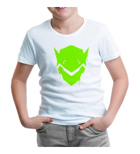Overwatch - Genji Logo Beyaz Çocuk Tshirt