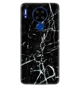 Reeder P13 Blue Max Lite Kılıf Desenli Silikon Black Marble 3