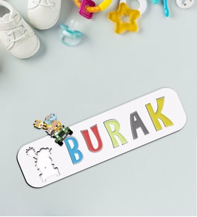 BK Toys Çocuklara Özel İsimli Figürlü Ahşap Eğitici Yapboz Puzzle-23