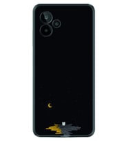 General Mobile GM 24 Pro Kılıf Silikon Desen Özel Seri Ay ve Kedi 1683