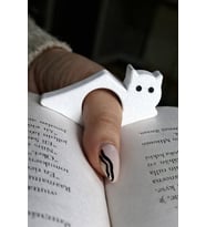 Kedi Figürlü Kitap Tutucu Aparat Tek Elle Kitap Okuma Aparatı Parmak Geçmeli Sayfa Tutucu