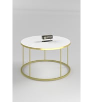 ORTA SEHPA TERRA LÜX GOLD BEYAZ