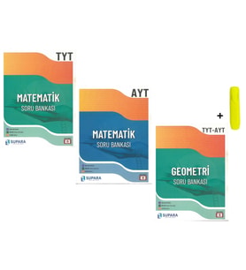 Supara Yayınları TYT AYT Matematik Geometri Soru Bankası Seti Yeni 3 Kitap