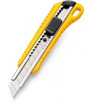 Maket Bıçağı, Falçata, Kilitlenebilir, Ergonomik Tasarım, Kaymaz Tutma Yüzeyi, Dayanıklı ABS Gövde, Hafif ve Taşınabilir, Askı Delikli, Profesyonel ve Hobi Kullanımı İçin Uygun