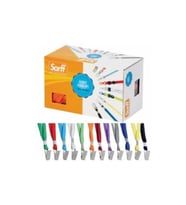 Sarff Kart Askı İpi Metal Klipsli Siyah 50 Li (1 Paket 50 Adet)