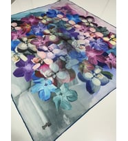 Fresh Soft Pamuk Eşarp - 05083 (Gri - Mavi)