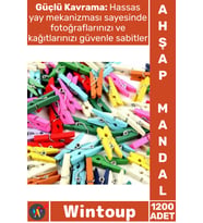 #Mandal Dekoratif Fotoğraf Askısı Çok Renkli Mini Süsleme Hediye 2.5 Cm Şık Ahşap Mandal 1200 Adet