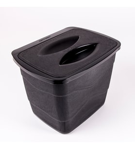 Pratik Kapaklı Çöp Kovası 5 Litre 2 Renk Seçeneğiyle (Antrasit)