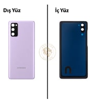 Samsung S20 Fe Lavanta Arka Pil Kapağı Batarya Kapağı Lazer Kesim Back Cover