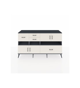 Kronos Konsol 5 Raflı 4 Çekmeceli 4 Kapaklı 176x59x99 Antrasit-Aytaşı