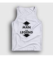 Presmono Unisex Beyaz The Man The Legend Hediye Atlet 514379tt (Beyaz)