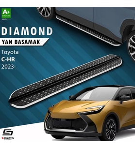 S-Dizayn Toyota C-HR 2 Diamond Krom Yan Basamak 173 Cm 2023 Üzeri A+ Kalite