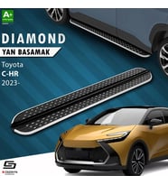 S-Dizayn Toyota C-HR 2 Diamond Krom Yan Basamak 173 Cm 2023 Üzeri A+ Kalite