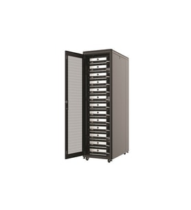 AGER 42U 600x800mm Dikili Tip Siyah Kabinet Vega AG-VB42U6080S1 Cam Kapak