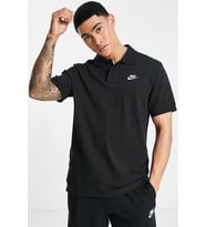Nike Sportswear Clup Regular Fit Kesim Erkek Siyah Polo Yaka Tişört