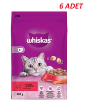 Whiskas Biftekli Havuçlu Kuru Kedi Maması 300 Gr*6 Adet